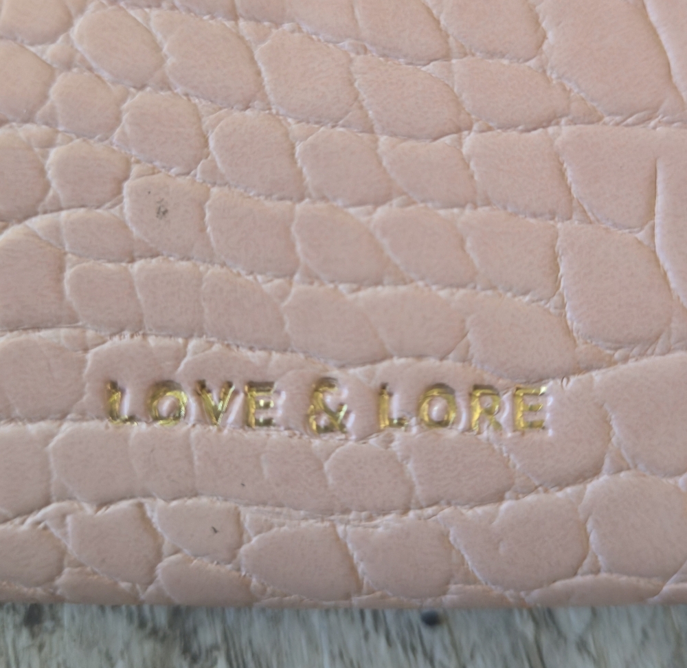 Love & Lore Pink Croc Embossed Continental Clutch Wallet Vegan Faux Leather - Picture 3 of 16